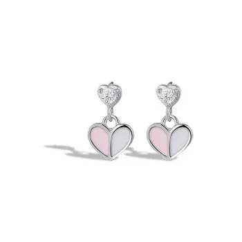 QIANCHANG S999 Fine Silver Stud Earrings Women's