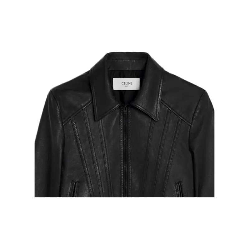 CELINE SS23 Leather Jacket Men's Black-4