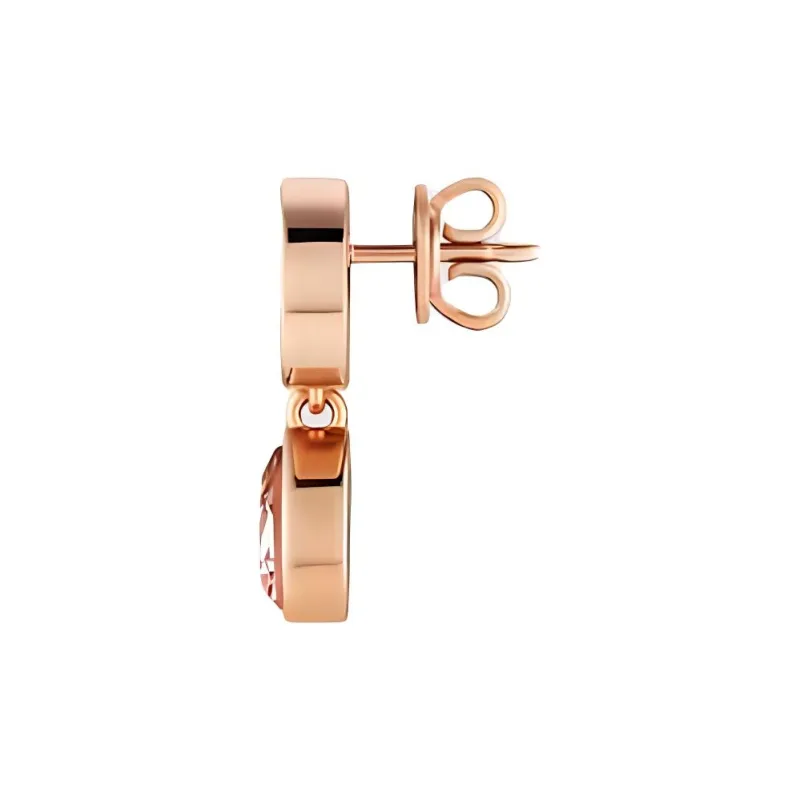 GUCCI Metal, Crystal, Resin Pearl Earrings Unisex Rose Gold-1
