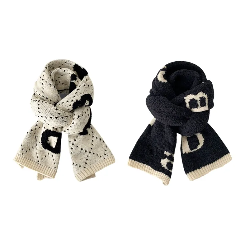 FREE RABBITⅡ Fall And Winter Advanced Atmosphere Enhancing Warm Thickened Double Sided Scarf Unisex-2