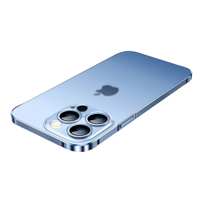 Andmo Metal Advanced Matte Transparent Impact Resistant Phone Case Compatible With Apple 13/13 Pro/13 Pro Max-0