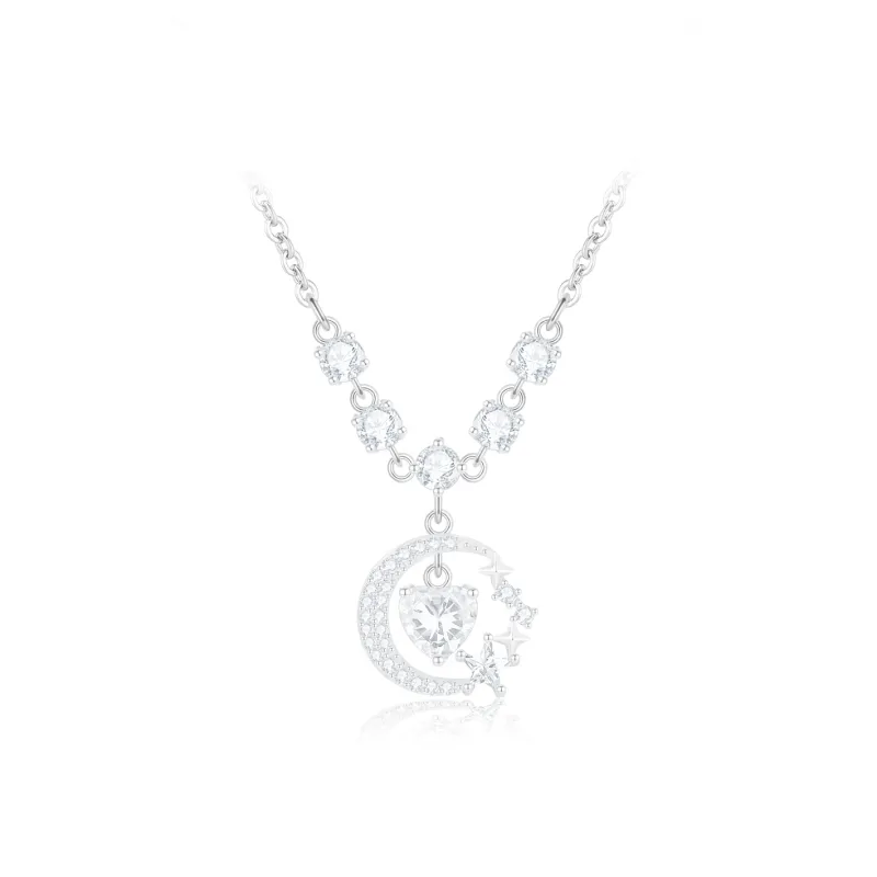 PRETTY DIARY Zircon Alloy Necklaces Women's-0