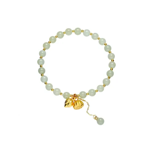 MUGONGZI Bracelets Pale Greenish White Jade Women's