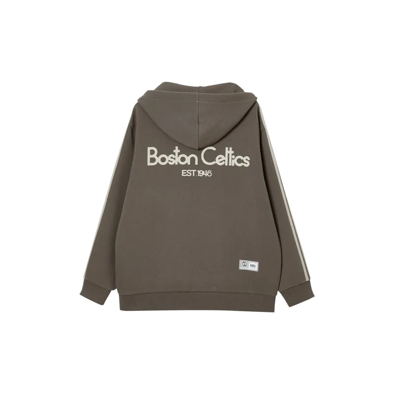 JACK JONES· x NBA Boston Celtics Team Spring Sweatshirt Men's Black Olive-1