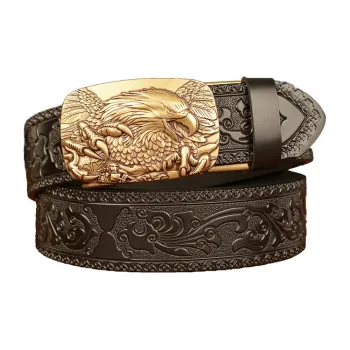 RX UVCUT Cow Leather Leather Belts Unisex 3.5CM