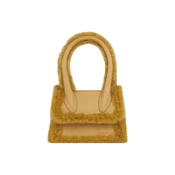 Jacquemus Wool Handbag Small Size Women's Khaki