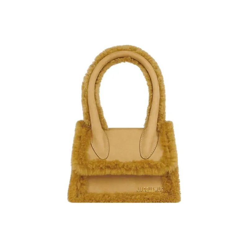 Jacquemus Wool Handbag Small Size Women's Khaki-0