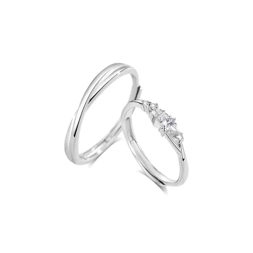 KUMET Sterling Silver Rings Women's Couple Birthday Gift For Anniversary