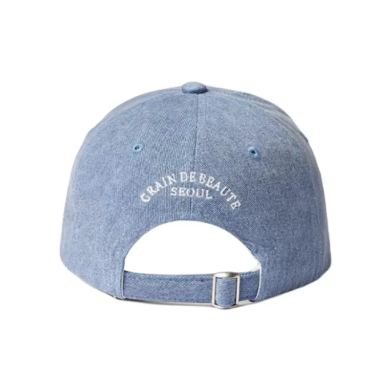 GRAIN DE BEAUTE Cotton Baseball Caps Unisex Blue-2