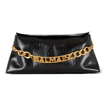 BALMAIN 1945 Leather Clutch Bag