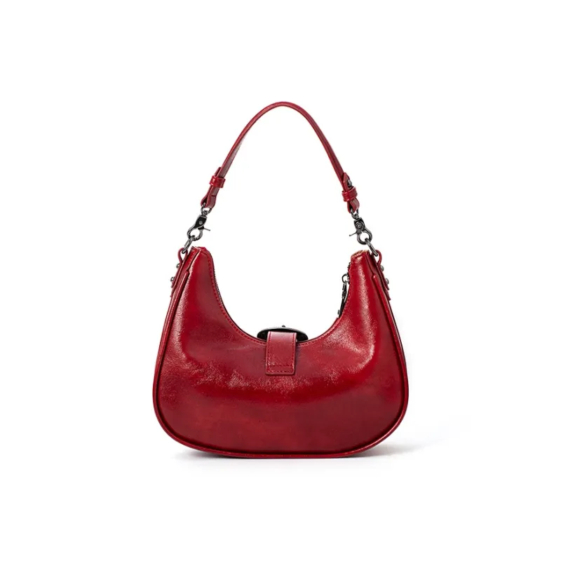 Vigno Synthetic Leather Shoulder Bag Handbag Regular Women's Red/Coffee-19