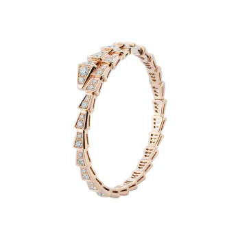 BVLGARI Serpenti Series 18K Rose Gold Bangles Women's
