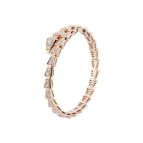 BVLGARI Serpenti Series 18K Rose Gold Bangles Women's