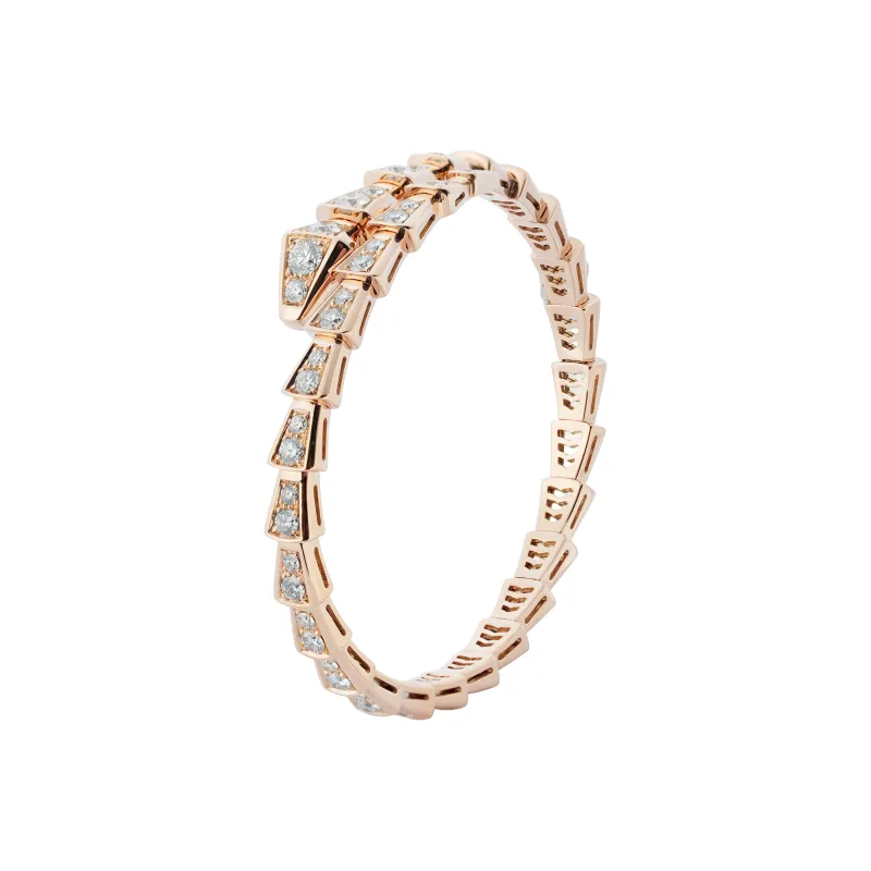 BVLGARI Serpenti Series 18K Rose Gold Bangles Women's-0