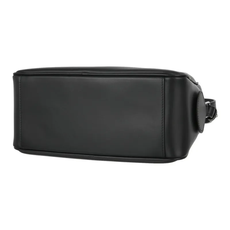 AOC Leather Bowling Bag Shoulder Bag Crossbody Bag Handbag Women's Black-3