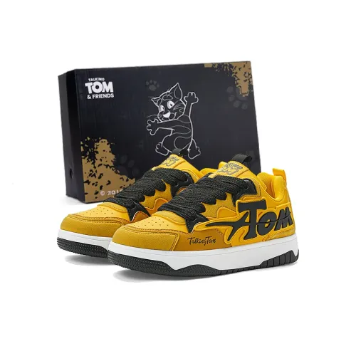 TALKING TOM Skateboard Shoes Unisex Low Top Thunder Yellow/Classic Black White/Lake Blue/Pearl Beige