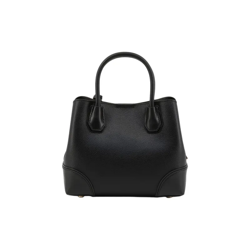 MICHAEL KORS Mercer Gallery Bucket Litchi Grain Leather Handbag Shoulder Bag Crossbody Bag Small Size Women's Black-2