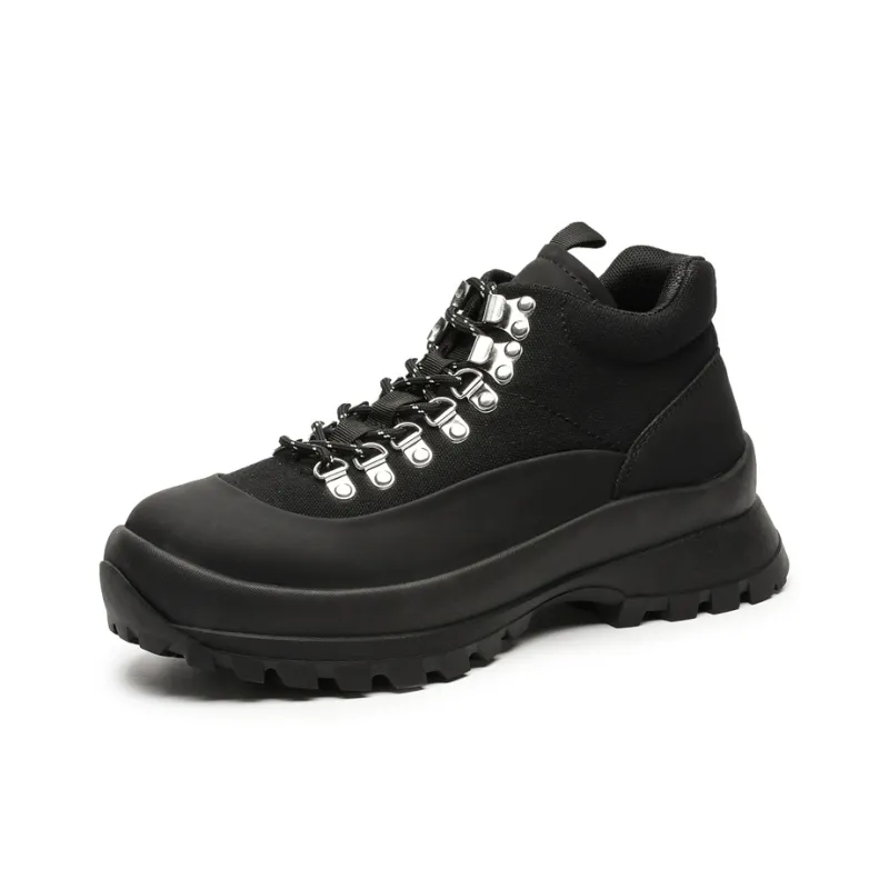 MODENGPAN Men's Casual Shoes Men Mid Top-4