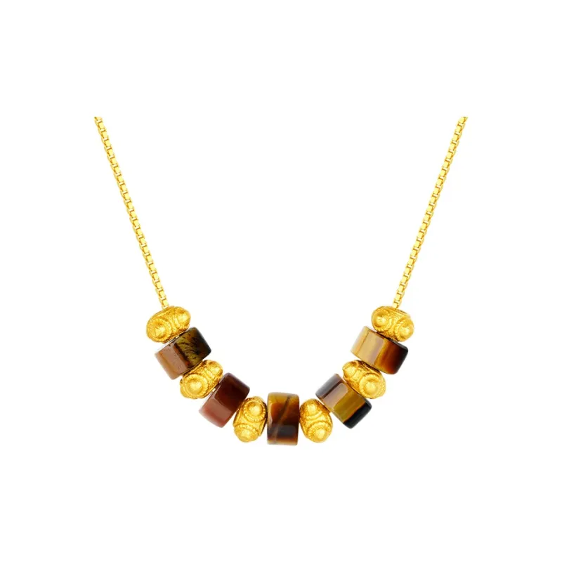 CHOW TAI SENG Tiger's Eye Stone Necklaces Women's-0