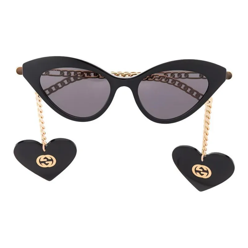 GUCCI Cat-Eye Frame Pendant Detail Sunglasses-1