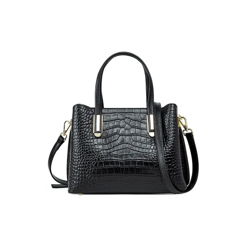 Carnival Keep Top Grain Cow Leather Handbags Crossbody Bags Medium Size Women's Black/Burgundy/Blue-3