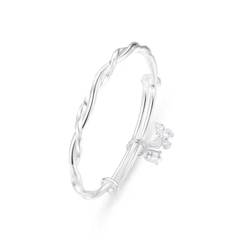 SHOIIIW S999 Silver Bangles Women's
