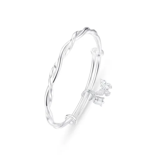 SHOIIIW S999 Silver Bangles Women's