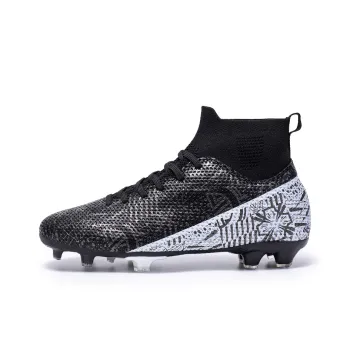 BIANSULONG Soccer Shoes Unisex High Top Black