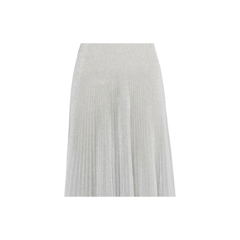 PRADA Casual Long Skirts Women's Silver Gray-4