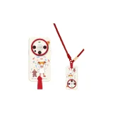 (Antique White) Red Long Lanyard-Smile Girl