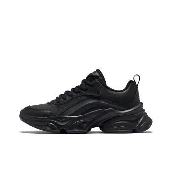 Erke Jade Rabbit Lite Height Increasing Slip Resistant Low Top Casual Shoes Women's Jet Black