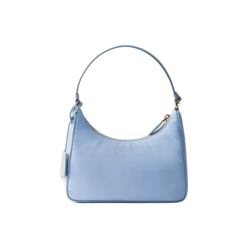 PRADA Re-Edition Recycled Nylon Shoulder Bag Handbag Shoulder Bag Mini Women's Light Blue-4