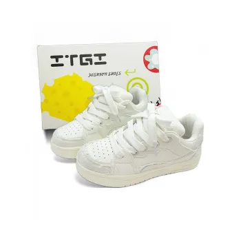 ITGI Anti Slip Wear Resistant Low Top Skateboard Shoes Unisex Ecru