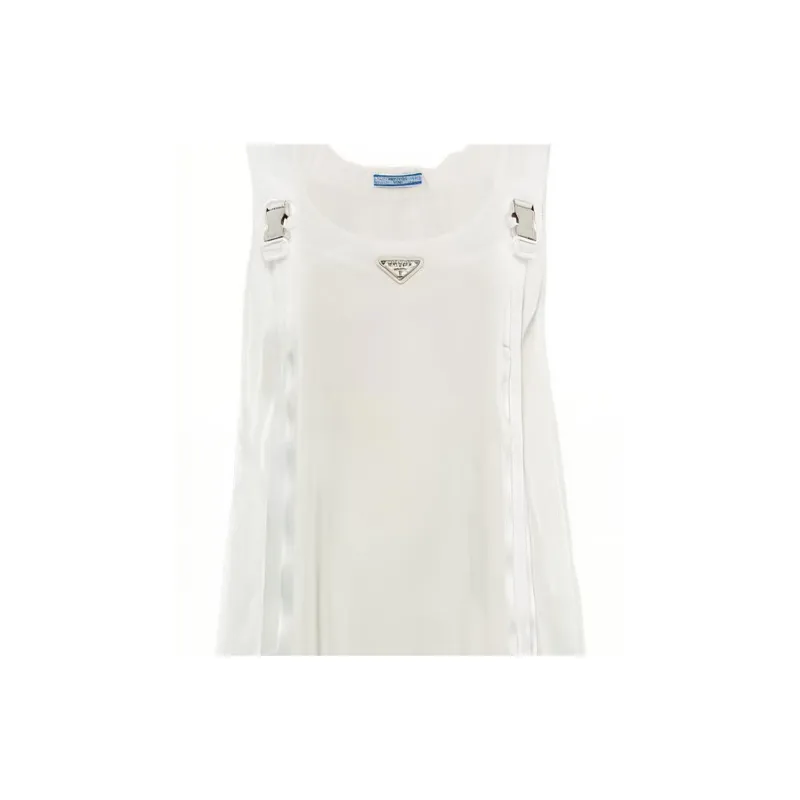 PRADA Slip Dresses Women's White-4