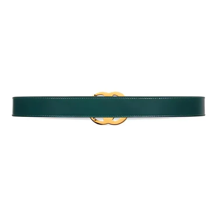 GUCCI Leather Belts Men's Green Width 3CM-1