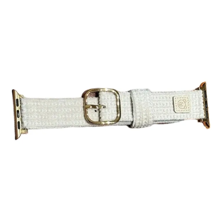 Warbler Dew Compatible With Apple Watch Apple Watch Band S9/S8/SE/7/6/5/4/3 Apple Bear Corduroy Leather Strap-2