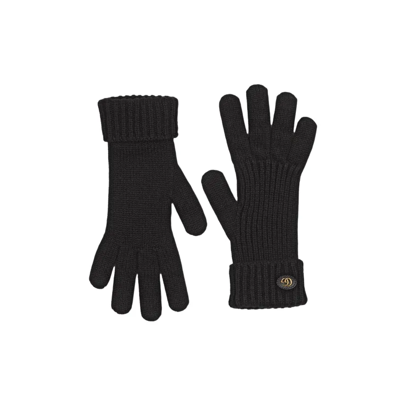GUCCI Double G Rib Knit Gloves-0