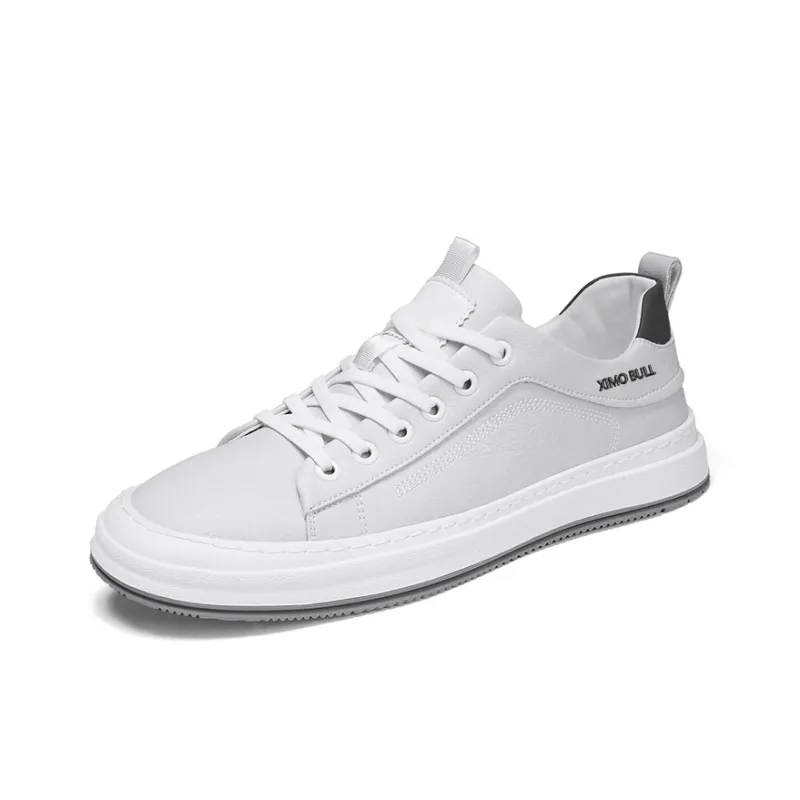XIMO BULL Men's Casual Shoes Men Low Top Black/White-5
