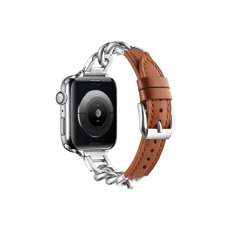 CHRROTA Compatibility Apple S10 Watch Single-Breasted Denim Chain Iwatch10 Strap S876 Watch Bands-2