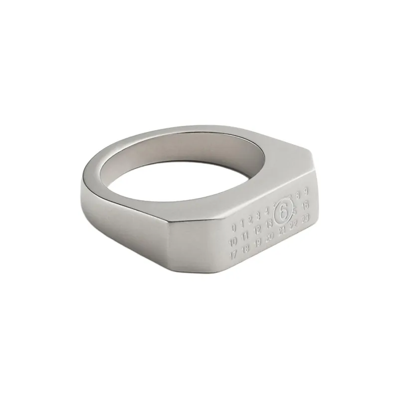 MM6 Maison Margiela Numeric Logo Signet Ring-1
