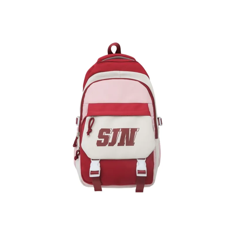 Gerlanx Nylon Backpack Large Size Unisex Black Blue With Red With Pink/Brown With Khaki-12