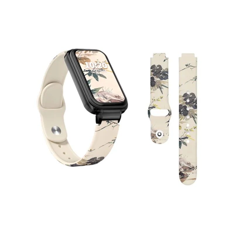 CHUANGYIDA Red Beige Compatibility Watch Band 145~190mm Silicone Material-0