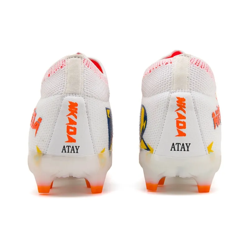 ATAY Soccer Shoes Unisex Mid Top Black/Gold-13