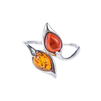 S&A S925 Silver With Amber Rings Women's