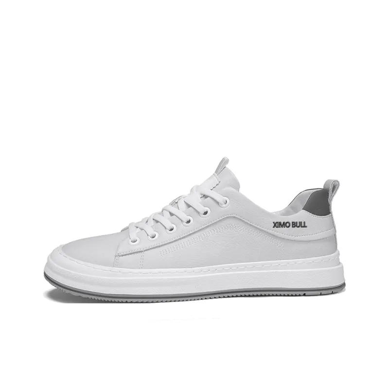 XIMO BULL Men's Casual Shoes Men Low Top Black/White-12