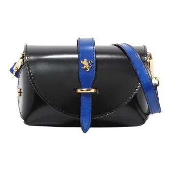 Pratesi Cow Leather Crossbody Bag Small Size Women's Piano Black