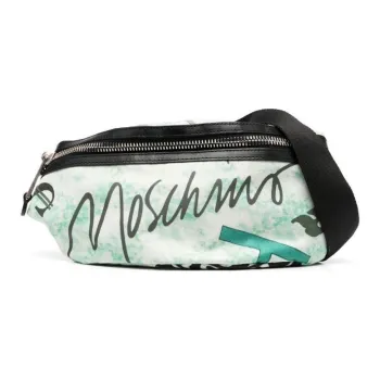 MOSCHINO Polyester Sling Bag Fanny Pack Men's Mint Green