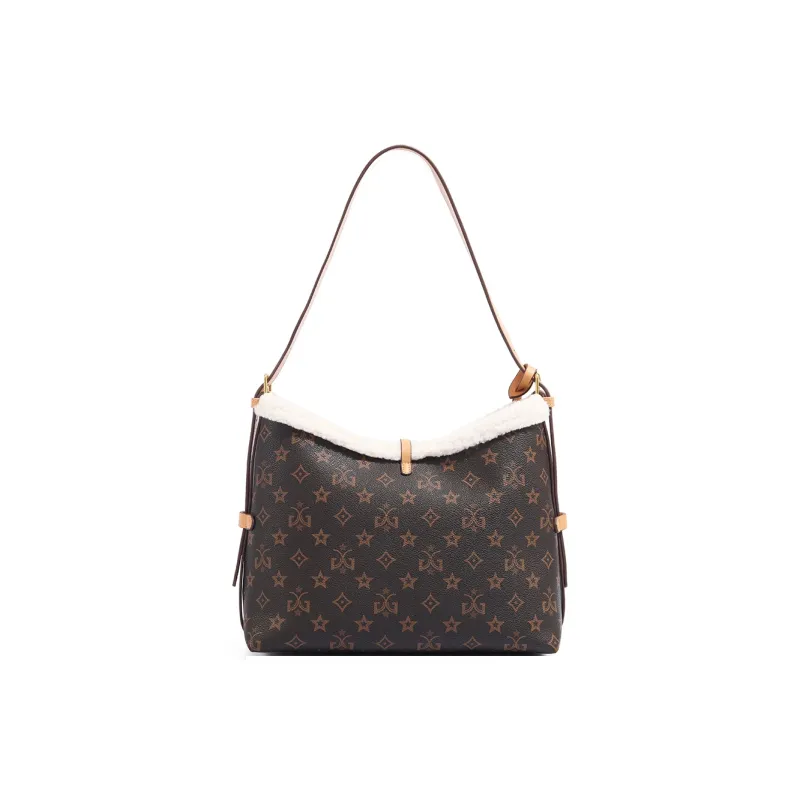 MISS GAIL Synthetic Leather Tote Bag Shopping Bag Handbag Crossbody Bag Shoulder Bag Medium Size Women's White Brown-25