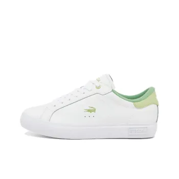 LACOSTE Powercourt Low-Top Skateboard Shoes Women's White Green