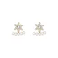 Rear Hanging Style Silver Needle Style 1 Pair
